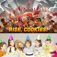 Cookie Run Kingdom Birthday Backdrop Party Supplies Cartoon Banner Vinyl 5x3ft