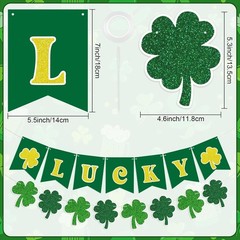 St Patricks Day Banner Garlands St Patricks Day Decorations Lucky Banner Garl…