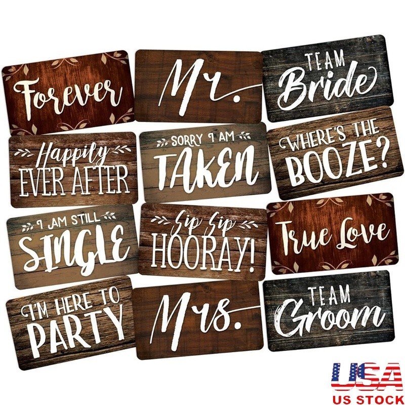 DIY Photo Booth Props Wedding Bachelorette Shower Durable Waterproof Fun Set New