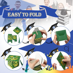Graduation Cap Gift Boxes with Tassels, 32Pcs Class of 2026 Favors (Blue)