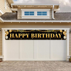 Black Gold Birthday Banner for Happy 1St to 100Th – Boys, Girls, Men & Women – R