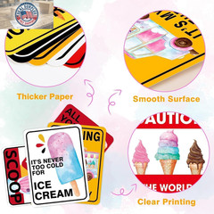 Wernnsal Ice Cream Party Decorations – 9PCS Ice Cream Sign Birthday Party Decora