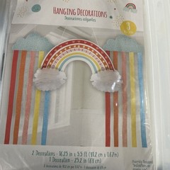 Hanging rainbow decorations