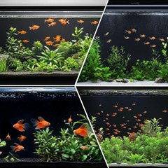 Aquarium Background Paper Decor Fish Tank Backdrop Wallpaper Electrostatic Ad…