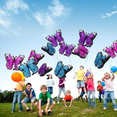Purple Charming 4 Pack Butterfly Party Balloons, 28 Inches Girls Fairy Wings …