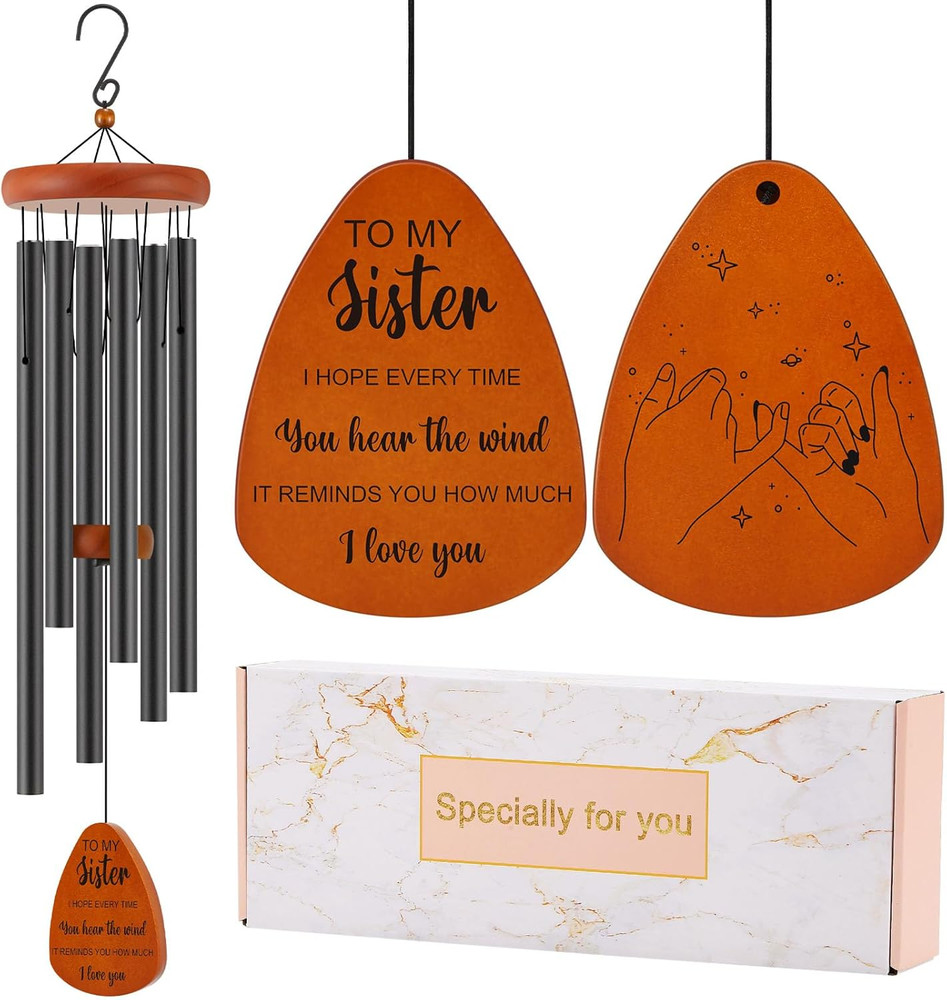 Sister Gift Wind Chimes 32 Inch Birthday Christmas Home Decor Gift