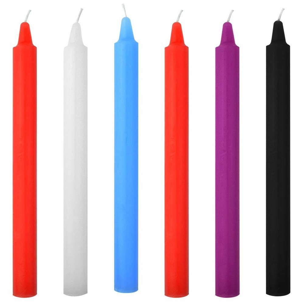 6 Pcs Low Temperature Candles, Fengek 7 Inch Heat Candles Multi-colored A