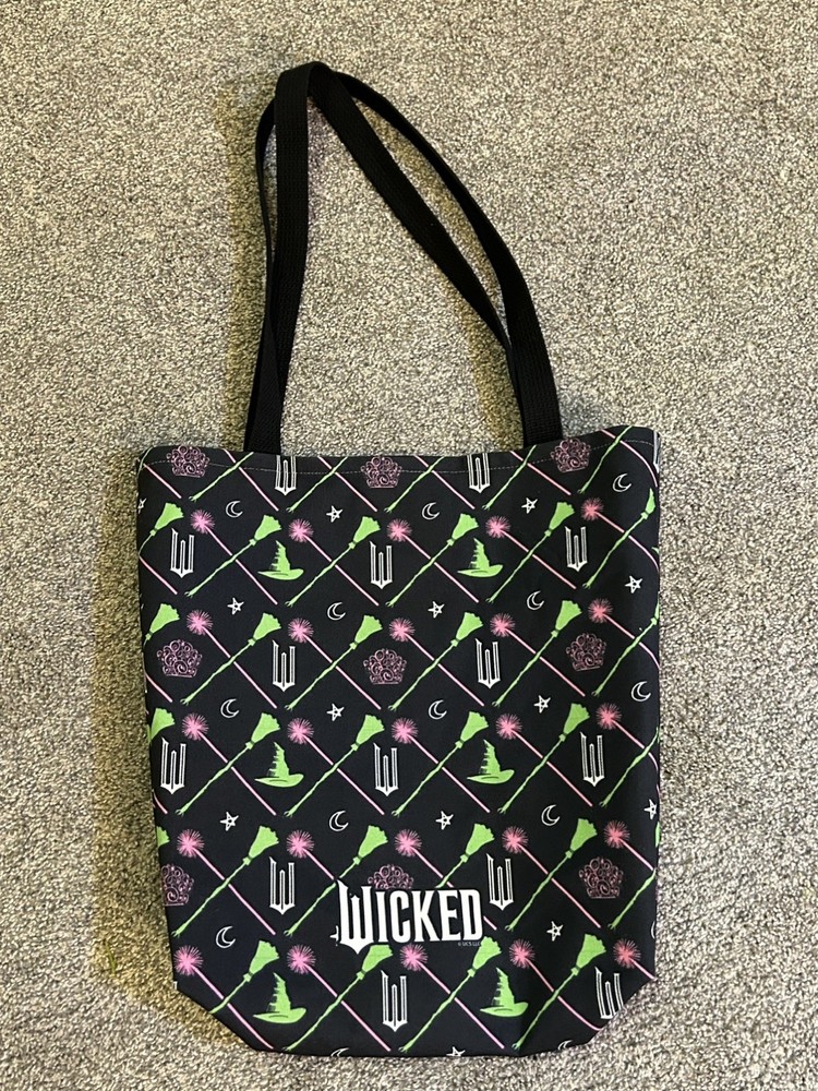 Wicked Broomsticks & Wands All Over Print Tote Bag 16 inches