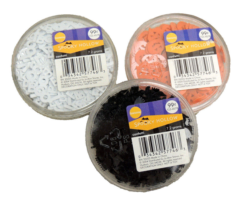 Halloween Confetti Card Making Scrapbooking, Crafting, Table confetti 3-PACK Boo