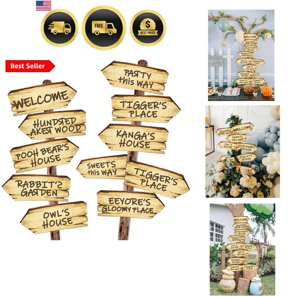 Baby Shower Decorations 11PCS Arrow Party Signs Birthday Decor Double Sided S…