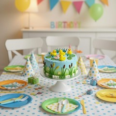 18 Pcs Yellow Duck Cake Decorations Cute Little Duckie Cake Topper Lotus Flow…
