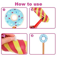 4 Pcs Candyland Birthday Party Decorations Inflatable 33 Inch Lollipop Stick …