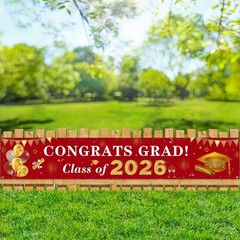 2026 Graduation Decorations Congrats Grad Class of 2026 Large, Red and Gold