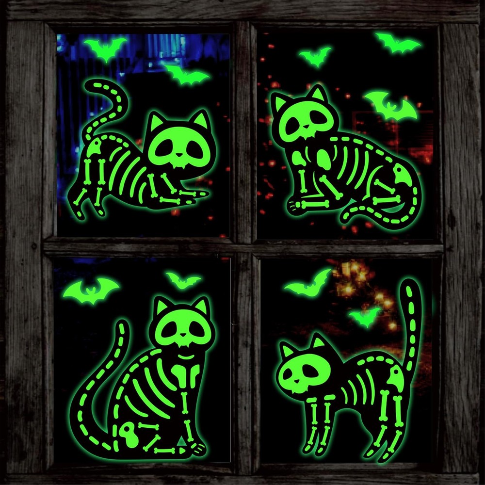 JarThenaAMCS Glow in The Dark Halloween 7.8 x 11.8inch, Green Fluroscent