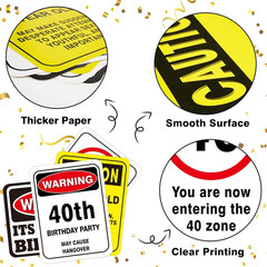 40Th Birthday Decorations – 9 PCS 40 Year Old Birthday Decorations Signs for Men