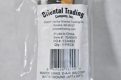 Oriental Trading Co Mardi Gras D-a-R Balcony Background Party Decor 70/6543