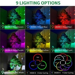 JSOT 2 Pack Christmas Solar Spotlights, RGB Solar Spot Light Outdoor Waterpro…
