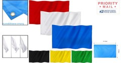 6 Pieces 3 x 5 Feet Flags Solid Color Blank Polyester for Garden Decoration