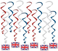 British Flag Whirls of Size 17½»-31″ for Christmas – Beistle