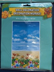 5 Luau Hawaiian Theme Wall Decor – Whale,Parrots,Flamingos,Palm Trees, & Beach