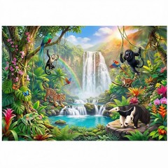 Tropical Rainforest Jungle Forest Backdrop Party Photo Background Banner Decor