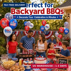 74 Pack 4th of July Decorations Red White and Blue Balloons Set – 12 Inch USA 4t