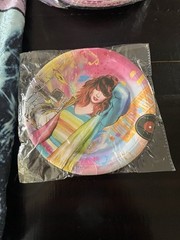 Taylor Swift Happy Birthday Party Supply Lot Plates, Utensils, Cloth, Towel New