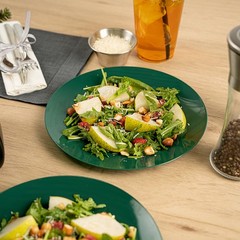 Restaurantware Moderna 9 Inch Premium Disposable Plates 40 Round Plastic Plates