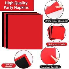 Versatile Red and Black Party Supplies for All Occasions – 50 Guests, 200PCS