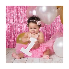3 Pack Pink Backdrop Birthday Party Decorations Tinsel Foil Fringe Curtains B…