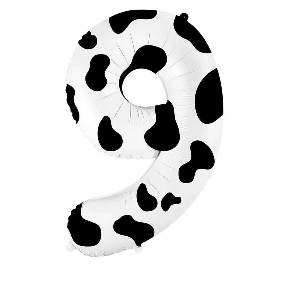 YOYOMY 40 Inch Cow Print Number 9 Balloon Birthday Party Supplies Decoration