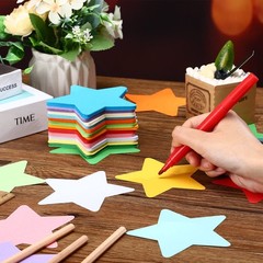 360 PCS Star Cutouts Paper 3.9 Inch Assorted Color Die Cuts DIY Craft