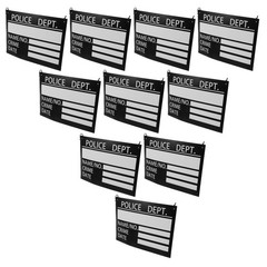 10 Pcs Prisoner Clothing Nameplate Convict for Cosplay Party Props Photo Booth