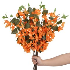Artificial Triangle Plum Flowers Faux Silk Floral Arrangement for Balcony Decor