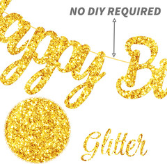 Happy Birthday Banners 2Pcs – Volleyball Themed Party Decoration – Player Cutout