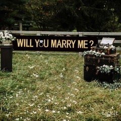 Proposal Banner Will You Marry Me Flower Banner Propose Decorations Supplies for