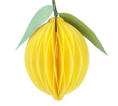 3-D PAPER Lemons 3″ SET 4 New