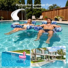 Best 2 Pack Inflatable Pool Float for Adults Heavy Duty Floating Lounge Chair