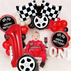 Racing Car Balloons Need Four Speed Decorations for Boys, 40 inch Race Car Ba…