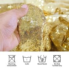 2 Packs 12 x 72 inches Gold Sequin Table Runner, Glitter Runner for Birthday