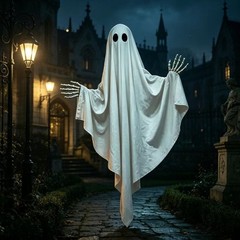 Scary Hanging Decoration Plastic Fabric Specters For Halloween Party And Scene