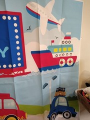New Birthday Party Backdrop,Planes Trains & Autos