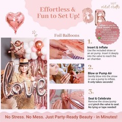 Stunning 71-Piece Rose Gold Birthday Decoration Set for Elegant Celebrations