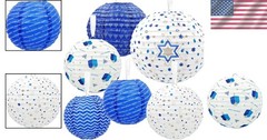 Enchanting 2-Pack Hanging Lanterns – 6 Pieces for Joyous Hanukkah Celebrations