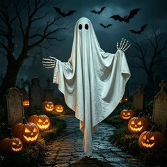 Scary Hanging Decoration Plastic Fabric Specters For Halloween Party And Scene