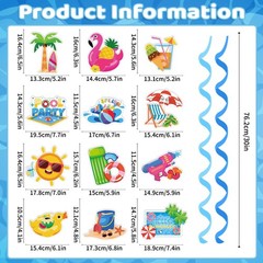Pool Party Birthday Decorations Banner Set NO-DIY 2Pcs Happy Birthday Banner …