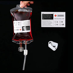 350Ml Halloween Blood Bags for Drinks,Blood Bags of Vampire,Energy Drink Bags,Dr