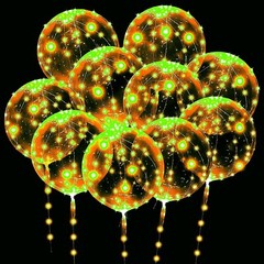 10 PACKS LED Bobo Balloons Clear Light Up BalloonsHelium Glow Bubble Balloons…