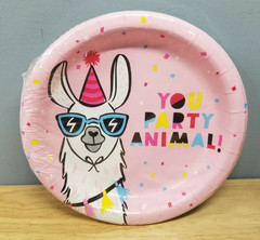 Spritz You Party Animal Llama Paper Plates 8.5” 10 Count Pink Party Theme Target