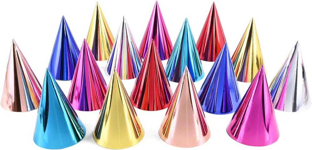 CANREVEL 28 PCS Pre-Assembled Party Hats for Adults, Party Supply for Party Deco